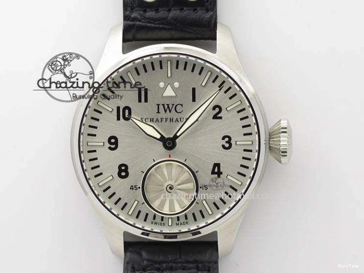 MIROTIME 0115 Big Pilot “Markus Buhler” IW5003 Turbine V6F Best Edition Silver Dial On Leather Strap A Reliable 7315